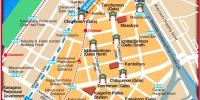 Mapa Yokohami i Tokiju