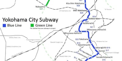 Yokohami metro mapu
