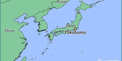 Mapa na Yokohami